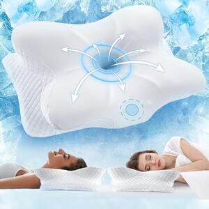 Vuteehy Cervical Neck Pillow Cooling Memory Foam NIB